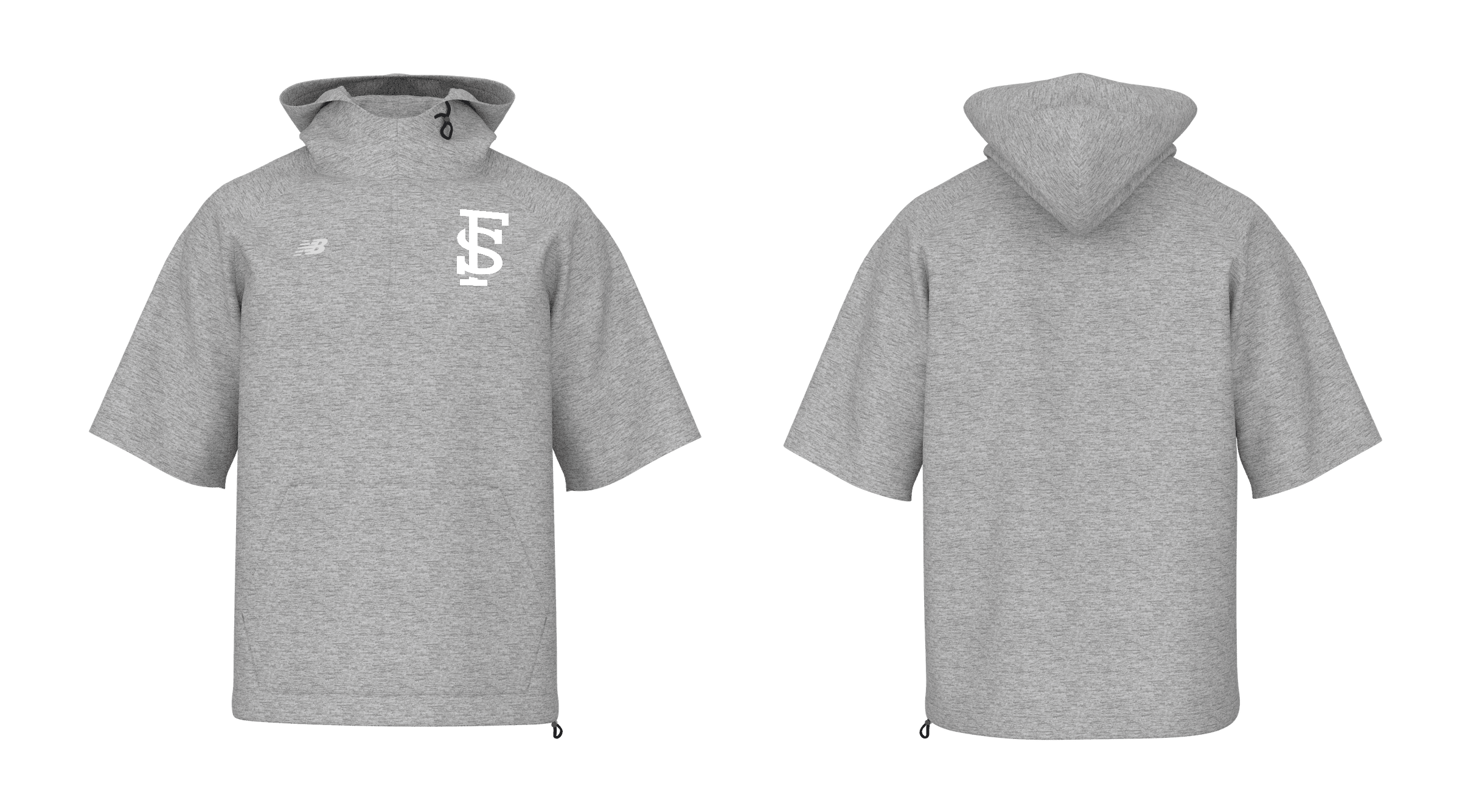Sweatshirt - New Balance Team Short Sleeve Fleece BP Hoodie w/FS Logo